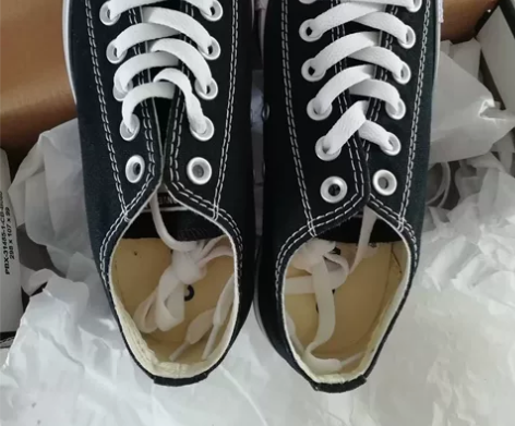 急出38码黑色低帮匡威女鞋帆布鞋全新什么时...