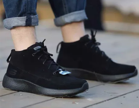 sk斯凯家男鞋加绒雪地靴子保暖高帮运动休闲...