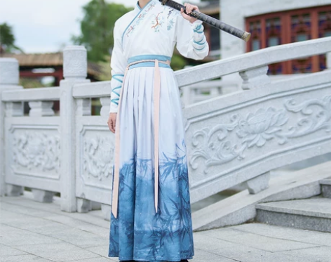 正品原创侠客汉服男中国风晋制齐腰襦裙帅气武...