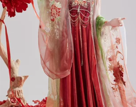 玉术原创汉服女【山茶】重工刺绣大袖衫诃子裙...