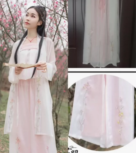 六仙书阁花袭人宋裤 非全套，仅粉色宋裤S码...