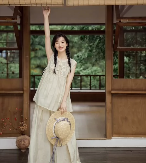 【直接出】七月夕原创汉服 花清影 改良对襟...