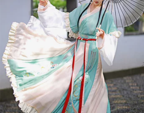 耀春花湘蓉原创正品汉服女魏晋风半壁交领齐腰...