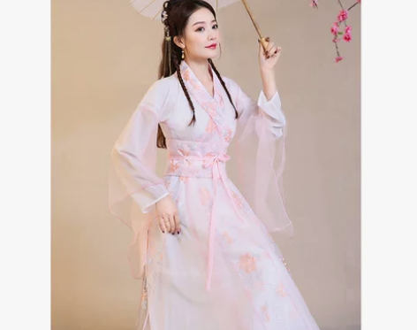 ?正品原创樱花汉服女古装仙女超仙气学生改良...