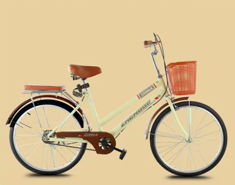 ?自行车轻便上班代步男士通勤实心胎24寸2...