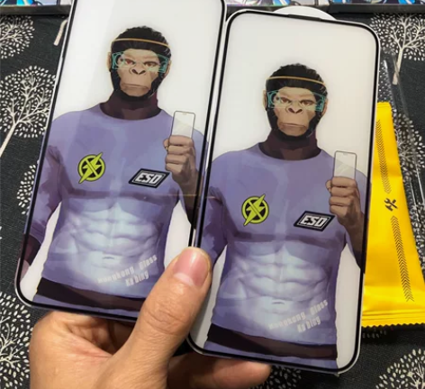 苹果15promax钢化膜14pro爽滑砖...