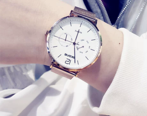 手表女士学生韩版简约时尚潮流防水休闲大气石...