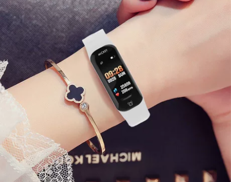 智能手表女高中学生运动女士女款防水闹钟蓝牙...