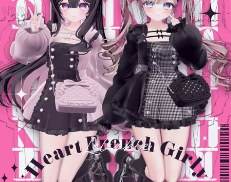 VRChat衣服 法式可爱少女裙 ??点关...