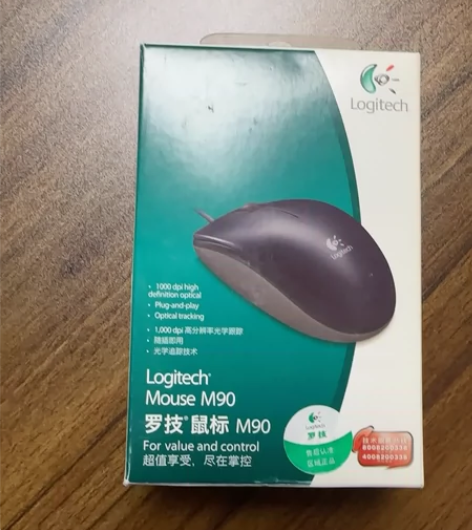 罗技键盘K120+罗技鼠标M90，全新未拆...