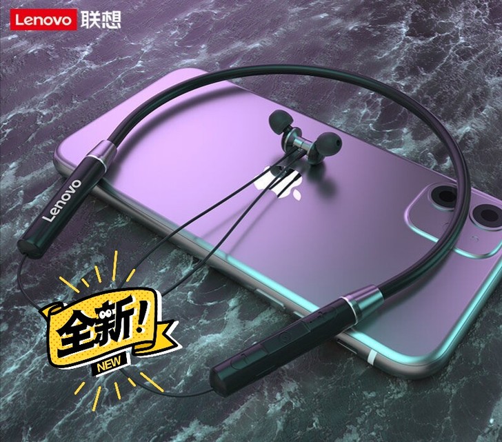 联想HE05蓝牙无线耳机挂脖式高音质苹果v...