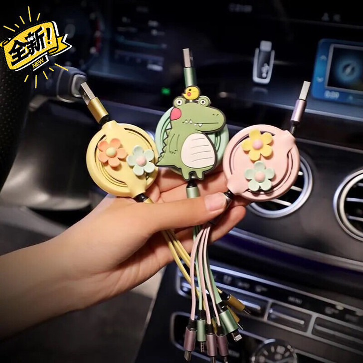 三合一适用苹果闪充数据线一拖三手机充电线器...