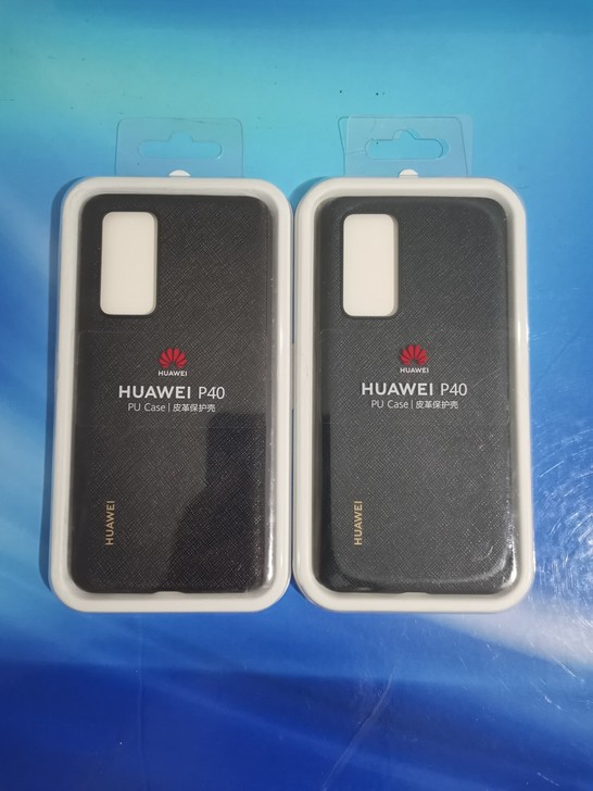 华为p40皮革保护壳，华为p40原装皮革手...