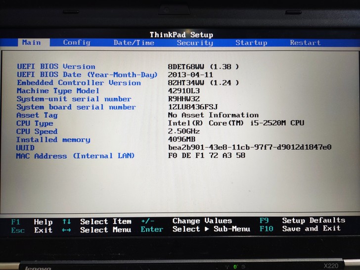 Thinkpad x220 i5-2520...