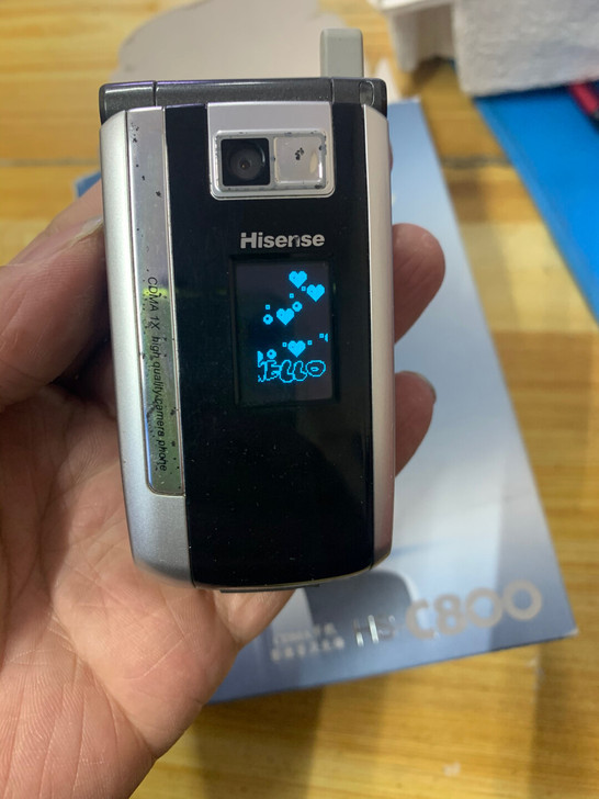 海信翻盖手机hs-c800,大全套,盒子充...