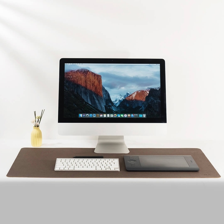 橡儿天然软木碳化鼠标垫 咖色 中