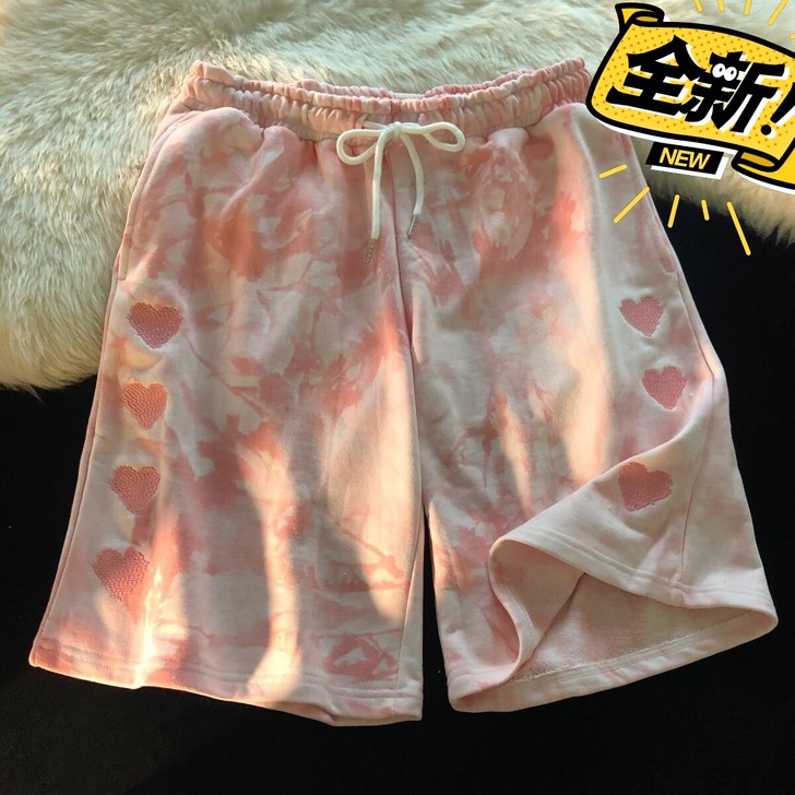 全新 纯棉五分裤运动短裤女夏季盐系2021...