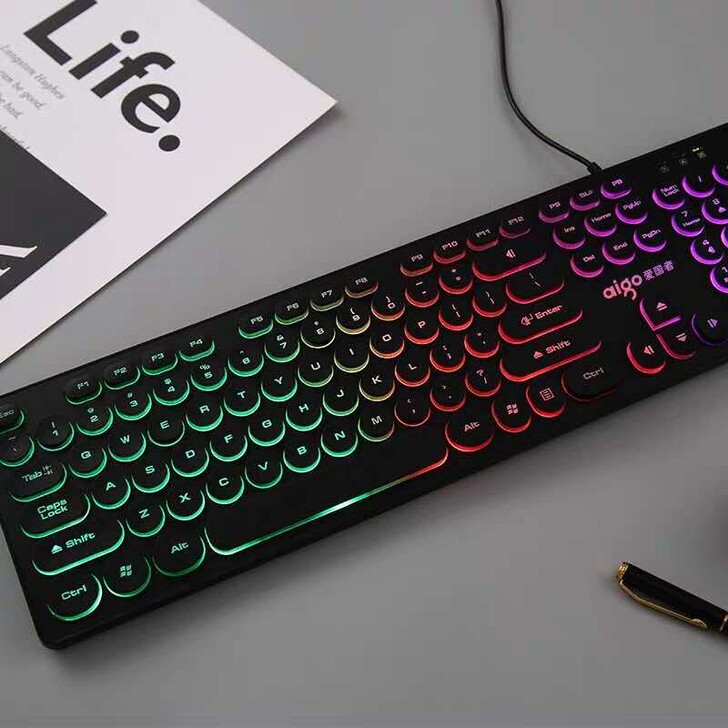 有线发光机械手感键盘