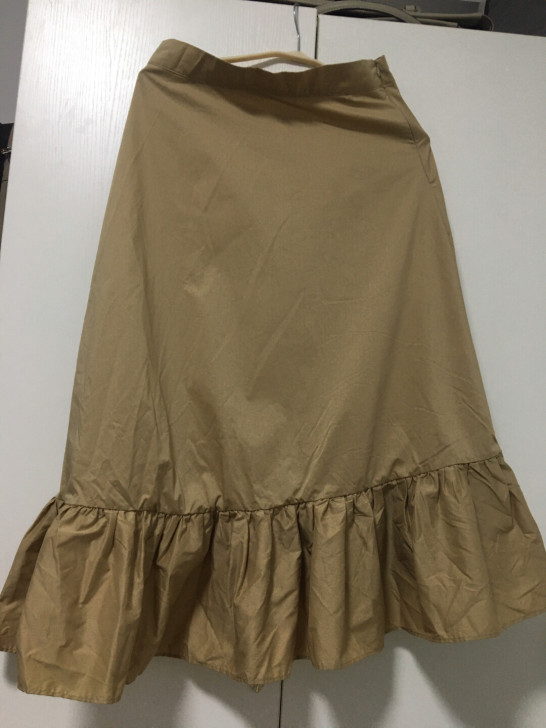 高腰裙女设计感百搭半身裙女显瘦纯色a字中长...