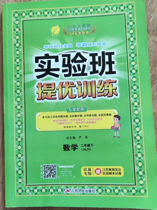 实验班提优训练二年级下数学苏教版，只做到第...