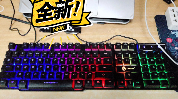 罗技同款键盘键盘鼠标套装发光机械手感电脑笔...