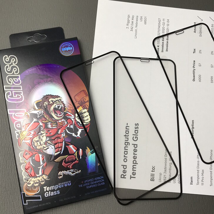 北美红猩iPhone11ProMax钢化膜...