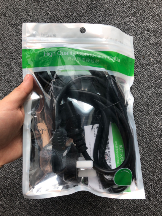 1.8米三孔电源线 全新出，买了没用上，线...