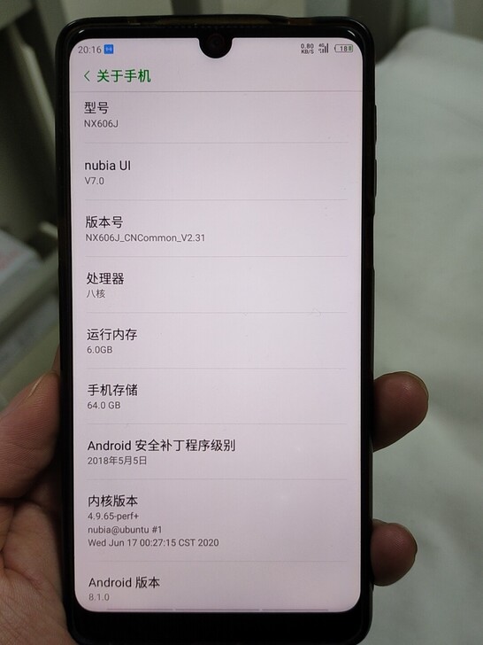 努比亚z18，黑色，6+64，845，双卡...