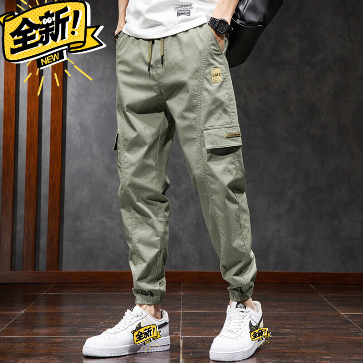 基金亏了，工装裤男士夏季薄款宽松束脚休闲裤...