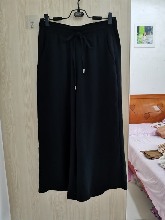 早春季高腰垂感阔腿拖地运动裤子薄款ins潮...