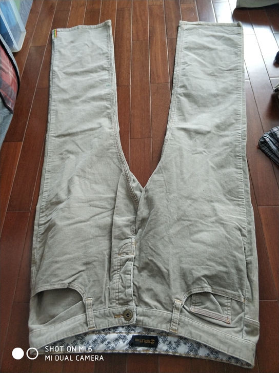 全新split条绒休闲裤，没穿过，男款34...