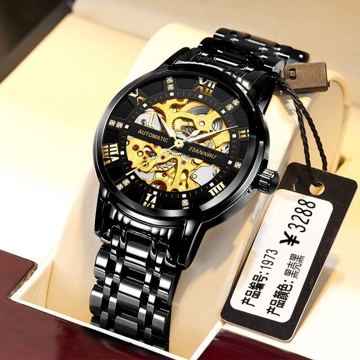 【全新正品质保2年】全自动机械手表男防水夜...