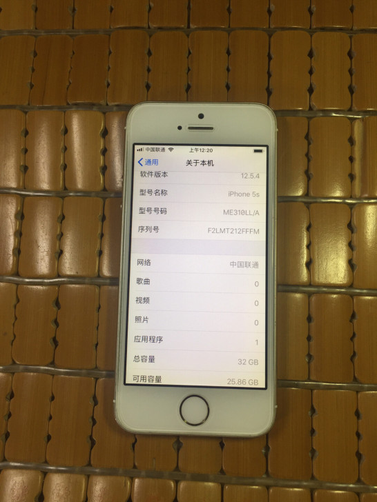 iphone5s 32G内存 支持联通4G...