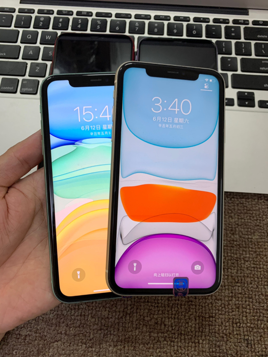 二手 苹果11绿色白色 iPhone11美...