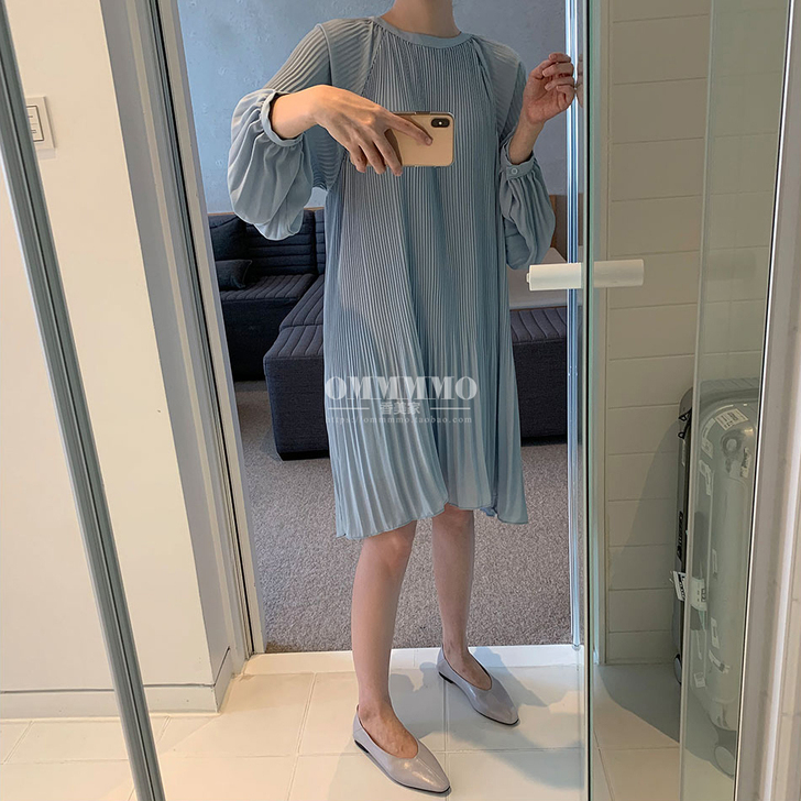 港味小众仙女裙2019夏季新款气质显瘦褶皱...