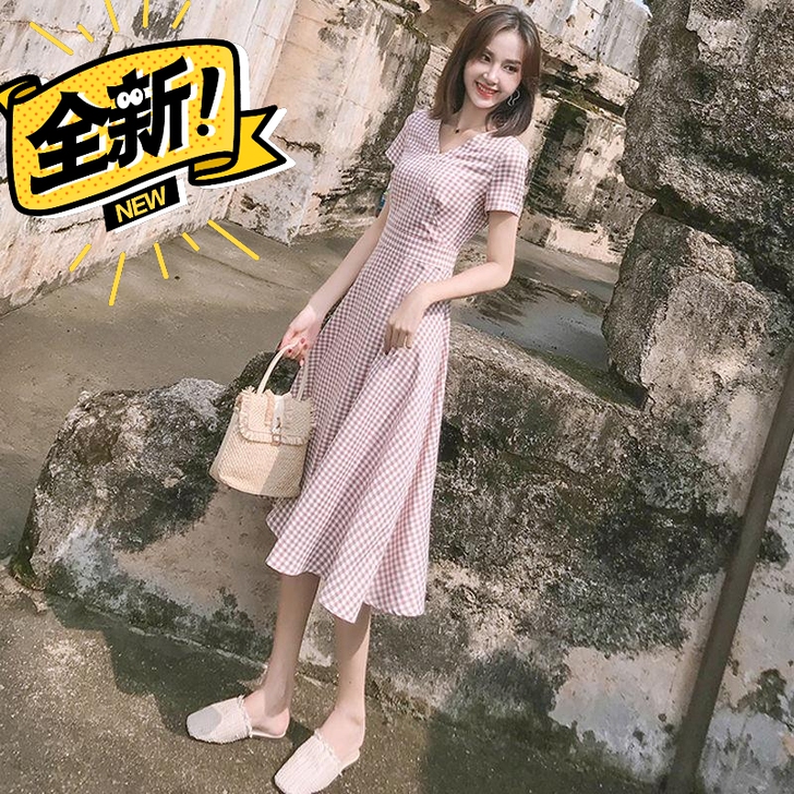 【关注包邮超仙甜美连衣裙女装夏季2021年...