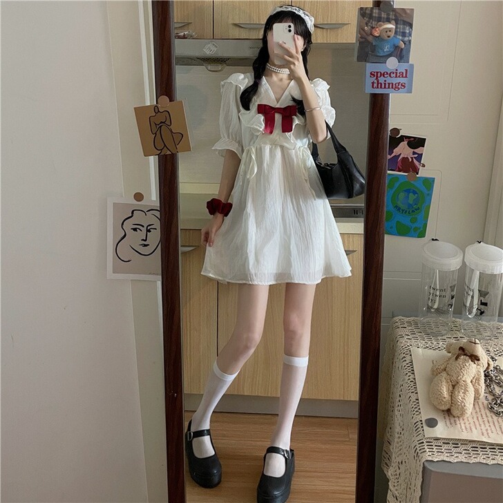 仙女超仙森系连衣裙女夏2021新款日系甜美...