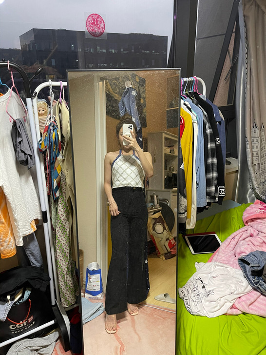 黑色喇叭阔腿裤 S码 25包邮