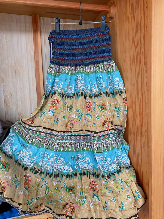 波西米亚长裙，从泰国带回，只穿过一次，是棉...