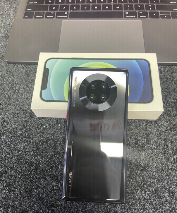 华为手机mate30pro黑色8256G，...