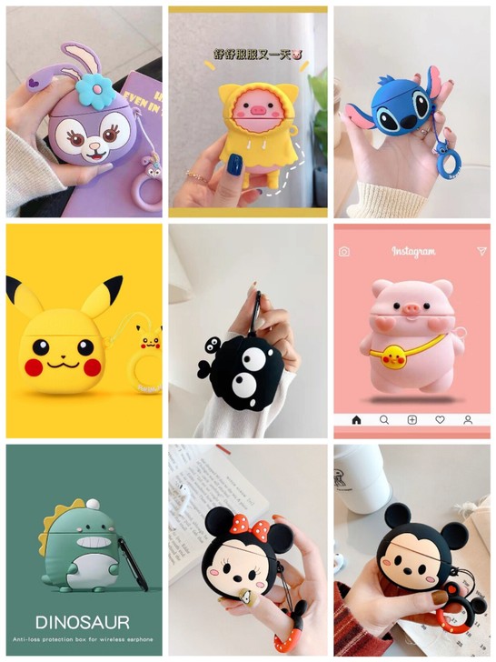 12代硅胶软立体卡通可爱蓝牙壳套