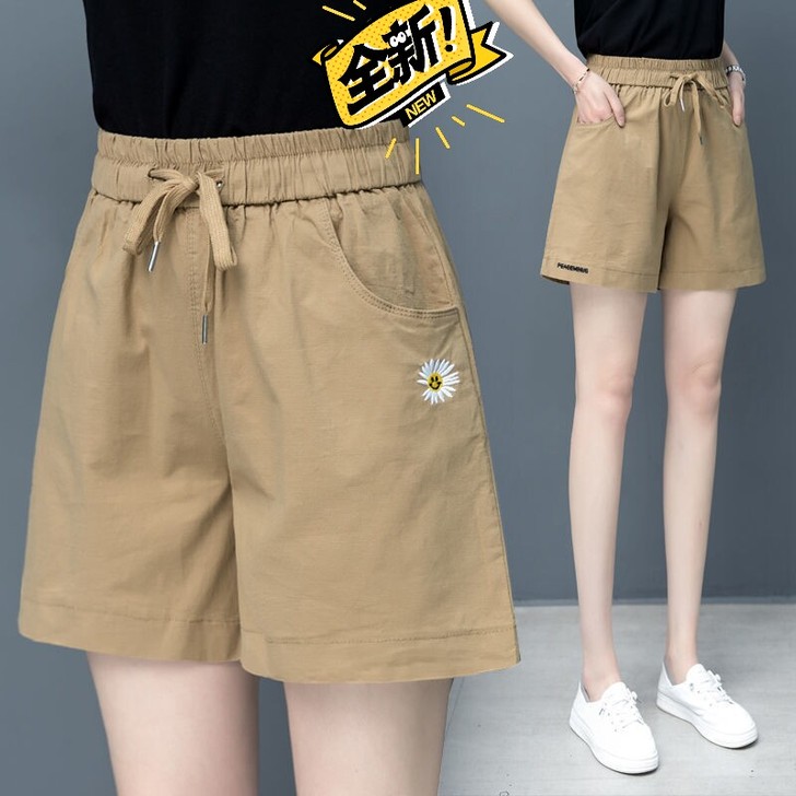 纯棉短裤女2021新款夏季薄款宽松高腰显瘦...