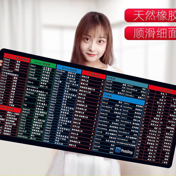 清仓鼠标垫超大号定制办公快捷键电竞女加厚锁...