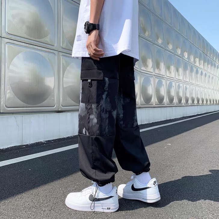 工装裤男日系hiphop炸街痞帅高街ins...