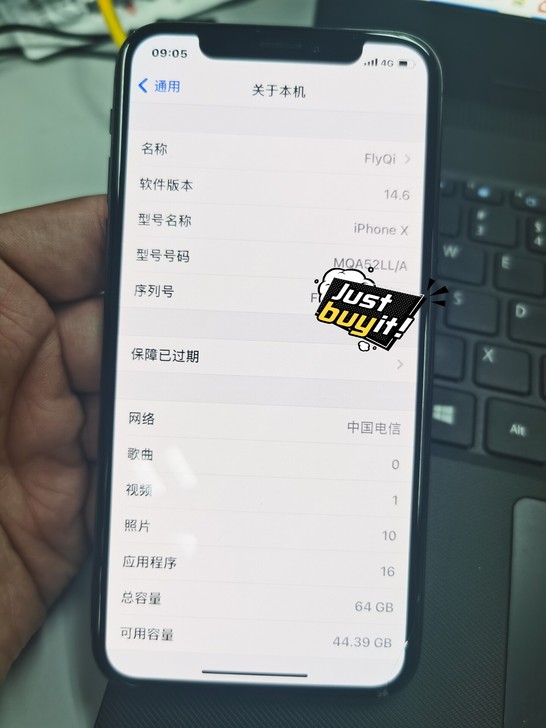 全原装IPhonex 美版有锁三网64g，...
