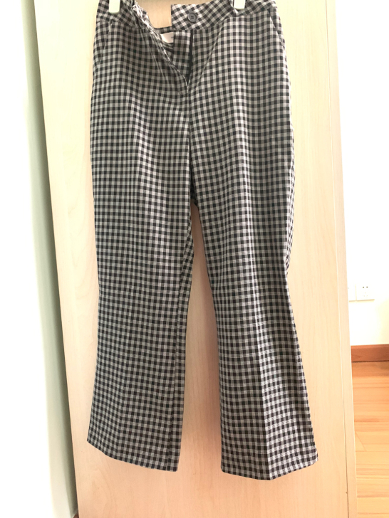 千鸟格 雪纺裤 m