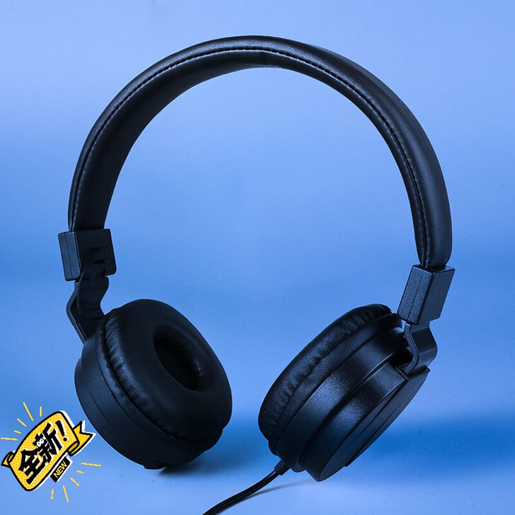 电脑耳机带麦头戴式高音质麦克风二合一转接线...