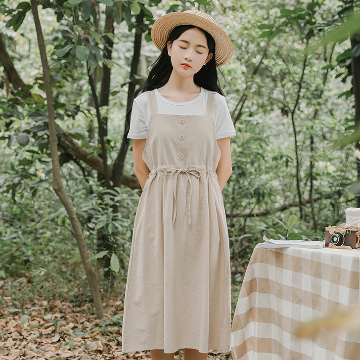 包邮转九成新~背带裙两件套装夏装少女202...