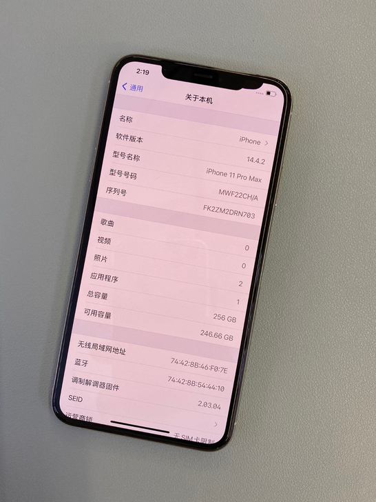 国行11promax256G银色