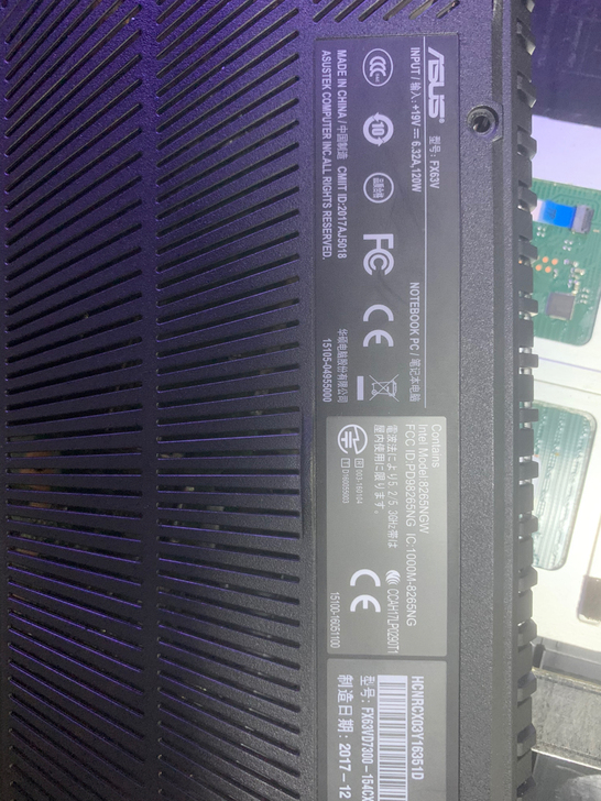 asus fx63v 坏笔记本 坏的 坏的
